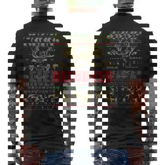 REINBEER DEER HUNTING SHIRT Reindeer Games Beer Drinking Men's Back Print T-Shirt - Monsterry