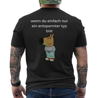 Relaxed Type Meme Chill Type T-Shirt mit Rückendruck - Geschenkecke