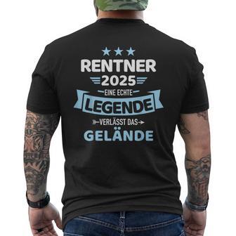 Rentner 2025 Legend Leaves Terrain For Retirement T-Shirt mit Rückendruck - Geschenkecke