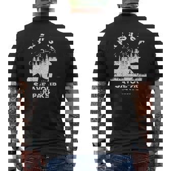 Resist Save Our Parks Alt Us National Parks Bear Nature Men's T-shirt Back Print | Seseable CA