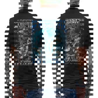Be Respectful To Daddy Werewolf Meme Cringe Alpha Wolf Men's T-shirt Back Print - Seseable
