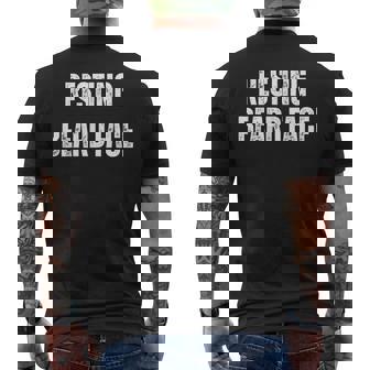 Resting Beard Face Beard Bearded Men Men's T-shirt Back Print - Thegiftio