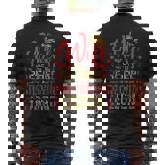 Retired Firefighter Wife Fireman Retirement Fire Captain Men's Back Print T-Shirt - Monsterry
