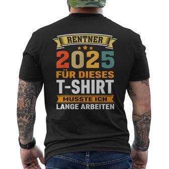 Retirement 2025 Retirement Pension Decoration Retirees 2025 T-Shirt mit Rückendruck - Geschenkecke