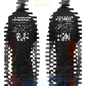 My Retirement Plan Bicycle Bike Riders Motor Home Life Men's Back Print T-Shirt - Monsterry