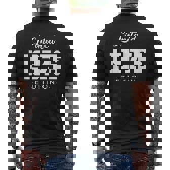 Retro 49 Años Nacido En 1976 Edición Limitada 49 Cumpleaños Camiseta Hombre Estampado Espalda - Regaloses