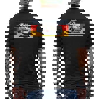 Retro 911 Vintage 964 Turbo Car Classic German Flag Track Men's T-shirt Back Print | Mazezy