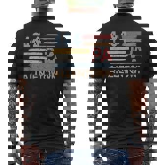 Retro Allentown Area Code 484 Residents State Pennsylvania Men's Back Print T-Shirt - Monsterry