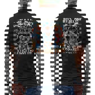 Retro Boots & Bling It's A Cowgirl Thing Western Glam Men's T-shirt Back Print - Thegiftio