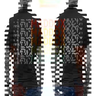 Retro Custom First Name Maddox Men's Back Print T-Shirt - Monsterry