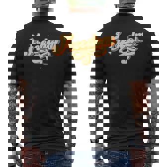 Retro Freedom Vibes 70s 80s Vintage Men's Back Print T-Shirt - Monsterry