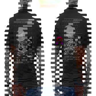Retro Gaming Skeletonaporwave Aesthetic Edgy Streetwear T-shirt imprimé au dos - Cadeauxyz