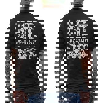 Retro Hike And Pet All Dogs Outdoor Lover Hiking Pine Tree Men's Back Print T-Shirt - Monsterry