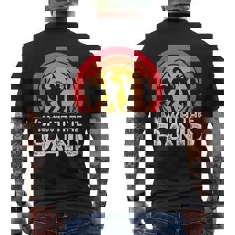 Retro I'm With The Band Marching Band Director Marching Band Men's T-shirt Back Print - Seseable