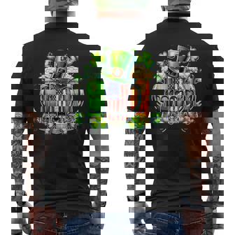 Retro Irish Usa Flag Ireland St Patrick's Day Drinking Party Men's T-shirt Back Print | Mazezy