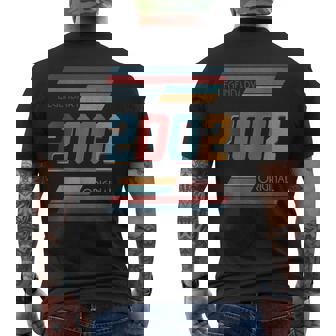 Retro Legendary Original Born In 2002 Nostalgic Men's Back Print T-Shirt - Monsterry