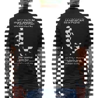 Retro I Love Chasing Chicken Farmer Men's Back Print T-Shirt - Monsterry