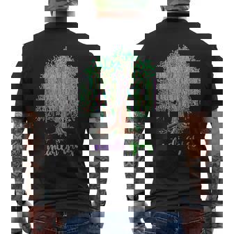 Retro Mardi Gras Beads Tree Mardi Gras Day Men's T-shirt Back Print | Mazezy