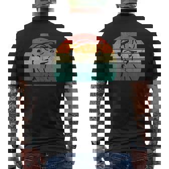 Retro Meerkat Multi-Colour Sunset Meerkat T-Shirt mit Rückendruck - Geschenkecke