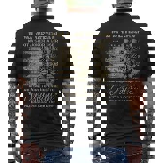 Retro Military Veterans Against Trump Protest Boycott 50501 Men's T-shirt Back Print - Monsterry