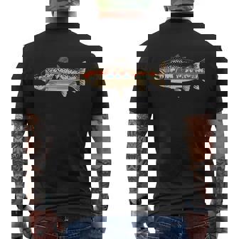 Rétro Motif Poisson Truite Pêche Nature T-shirt imprimé au dos - Cadeauxyz