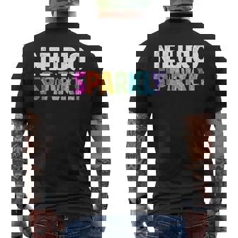 Retro Neurodivergent Neuro Sparkly Autism Spectrum Adhd Men's T-shirt Back Print | Mazezy
