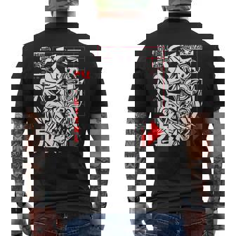 Rétro Oni Cyberpunk Samurai Arts Bushido Warrior T-shirt imprimé au dos - Cadeauxyz