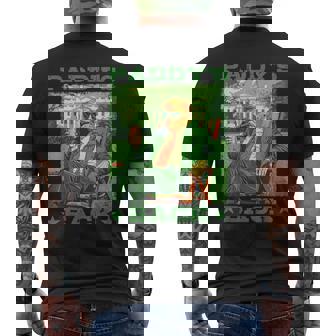 Retro Paddy's Back Donald Trump Beer Lover St Patrick's Day Men's T-shirt Back Print | Mazezy