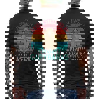 Retro Se Distrae Fácilmente Con Los Capibaras Capibara Camiseta Hombre Estampado Espalda - Regaloses