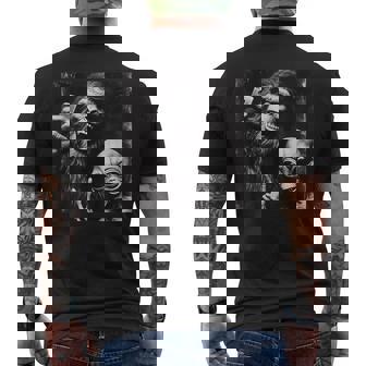 Retro Selfie Alien Bigfoot Bigfoot Alien Men's T-shirt Back Print - Thegiftio