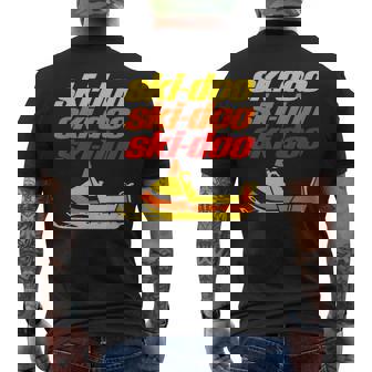 Retro Sport Quote Ski Doo Vintage Snowmobiles Winter Men's T-shirt Back Print | Mazezy