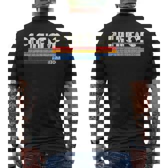 Retro Vintage 70s 80s Style Pinetop-Lakeside AZ Men's Back Print T-Shirt - Monsterry