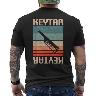 Retro Vintage Classic Keytar Player Instrument Men's T-shirt Back Print - Thegiftio UK