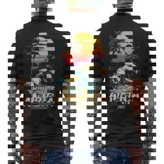 Retro Vintage Gulf Of Us America 2025 American Flag Mexico Men's T-shirt Back Print - Monsterry