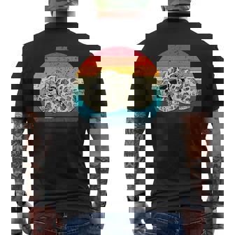 Retro Vintage Hognose Snake With Sunglasses Herpetology Men's Back Print T-Shirt - Monsterry