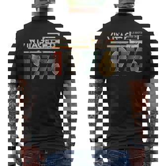 Retrointage 1976 Edición Limitada Cassette 45 Años De Edad Camiseta Hombre Estampado Espalda - Regaloses