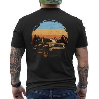 Retrointage Style Fits Jimny Gj Jb74 Fans Off Road T-Shirt mit Rückendruck - Geschenkecke