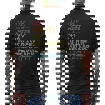 Rex Rabbit Owner Coffee Lovers Quote Vintage Retro Men's Back Print T-Shirt - Monsterry