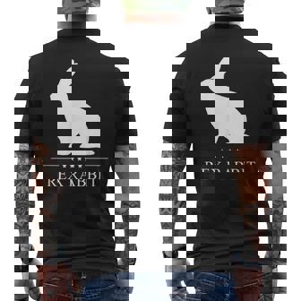 Rex Rabbit Silhouette Men's Back Print T-Shirt - Monsterry