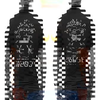 Riesling White Wine Saying Wine Festival Men's Back Print T-Shirt - Monsterry