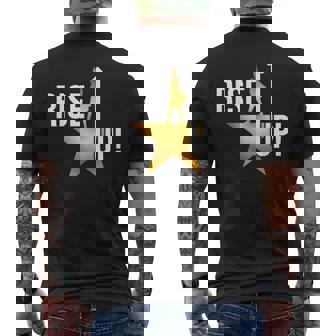Rise Up Musical Theatre Nerd Musical Broadway Theater Geek Men's Back Print T-Shirt - Monsterry