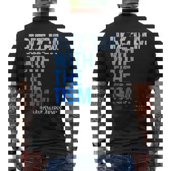 Rizz 'Em With The Tism Autism Awareness Men's T-shirt Back Print | Mazezy
