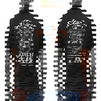 Rizz Em With The Tism Raccoon Meme Autism Men's T-shirt Back Print - Monsterry