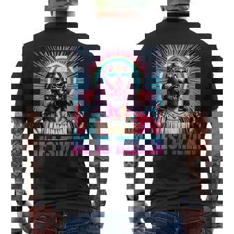He Is Rizzin Jesus Men's T-shirt Back Print - Thegiftio UK