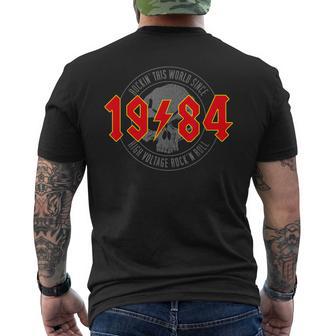 Rock And Roll Heavy Metal 1984Intage Birthday T-Shirt mit Rückendruck - Geschenkecke