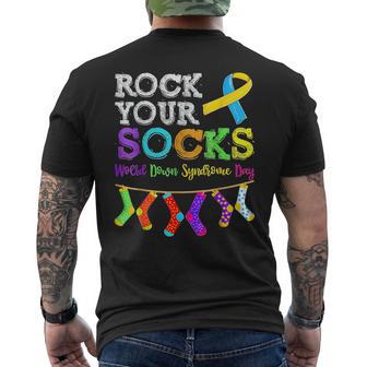 Rock Your Socks Down Syndrome Men's T-shirt Back Print - Thegiftio UK