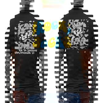 Rock Your Socks World Down Syndrome Day Awareness Support Men's T-shirt Back Print - Seseable