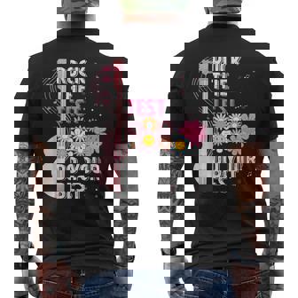 Rock The Test Do Your Best Testing Day Teachers Students Men's T-shirt Back Print | Mazezy