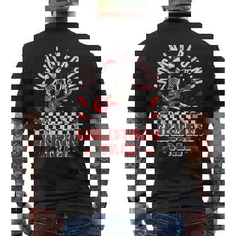 Rocking Around The Christmas Tree Jingle Bell Rock Skeleton Men's Back Print T-Shirt - Monsterry