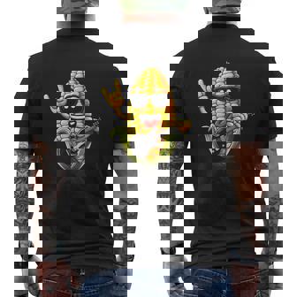 RockOn Corn Lover Sweet Corn On The Cob Rocker Vegetable Men's Back Print T-Shirt - Monsterry
